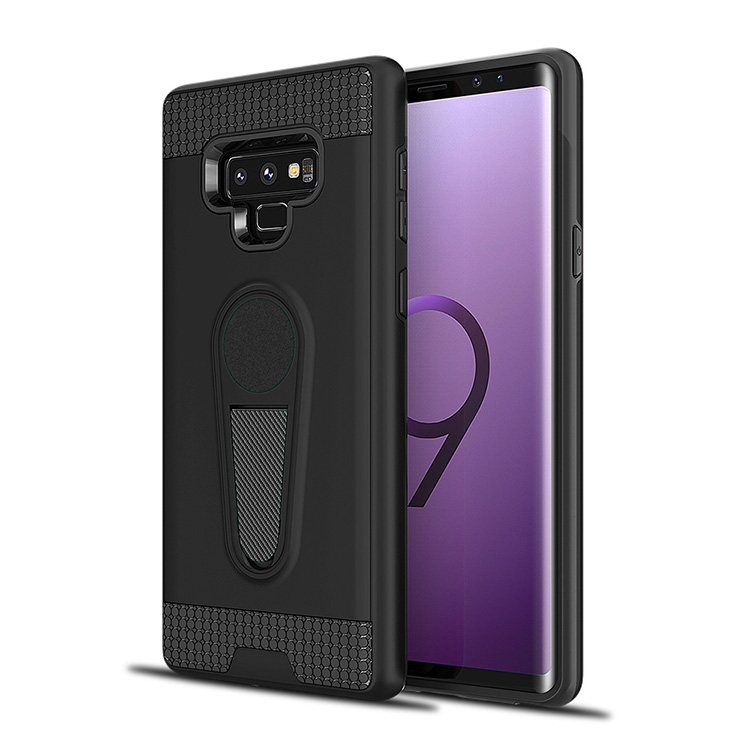 Galaxy Note 9 Metallic Plate Stand Case Work with Magnetic Mount Holder (Black)